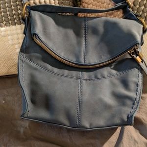Grey blue shoulder bag